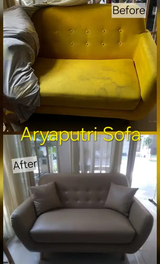 Service sofa ganti kain/kulit panggilan
