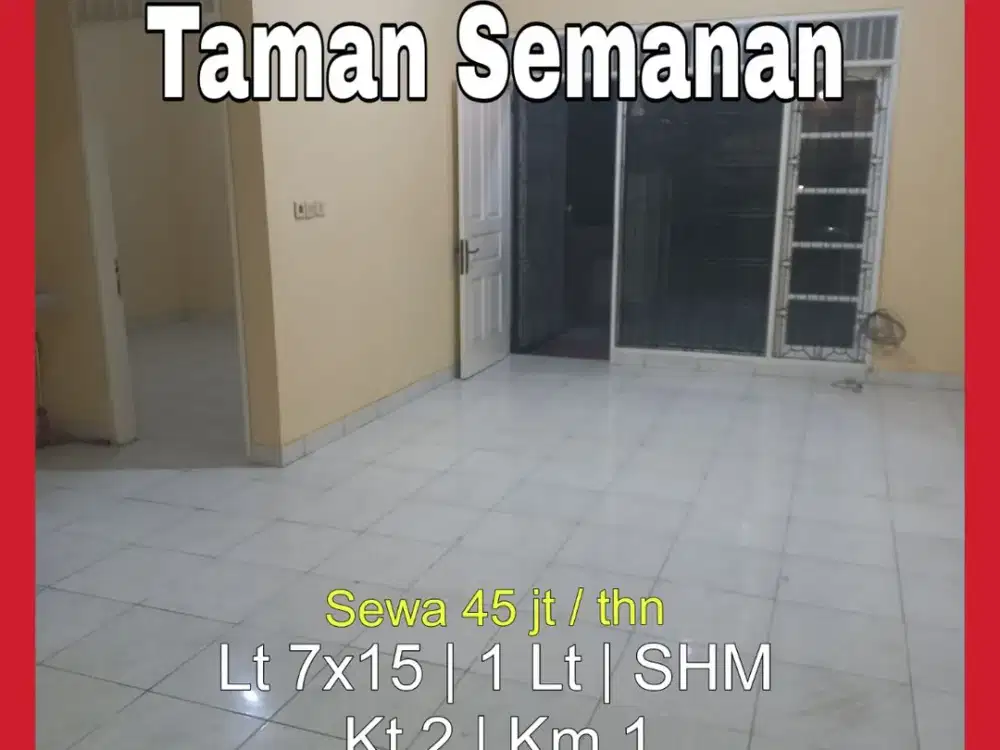 Wilson Disewakan rumah hadap selatan di semanan