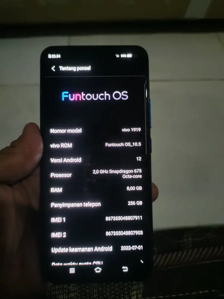 VIVO V19 8/256 BATANGAN