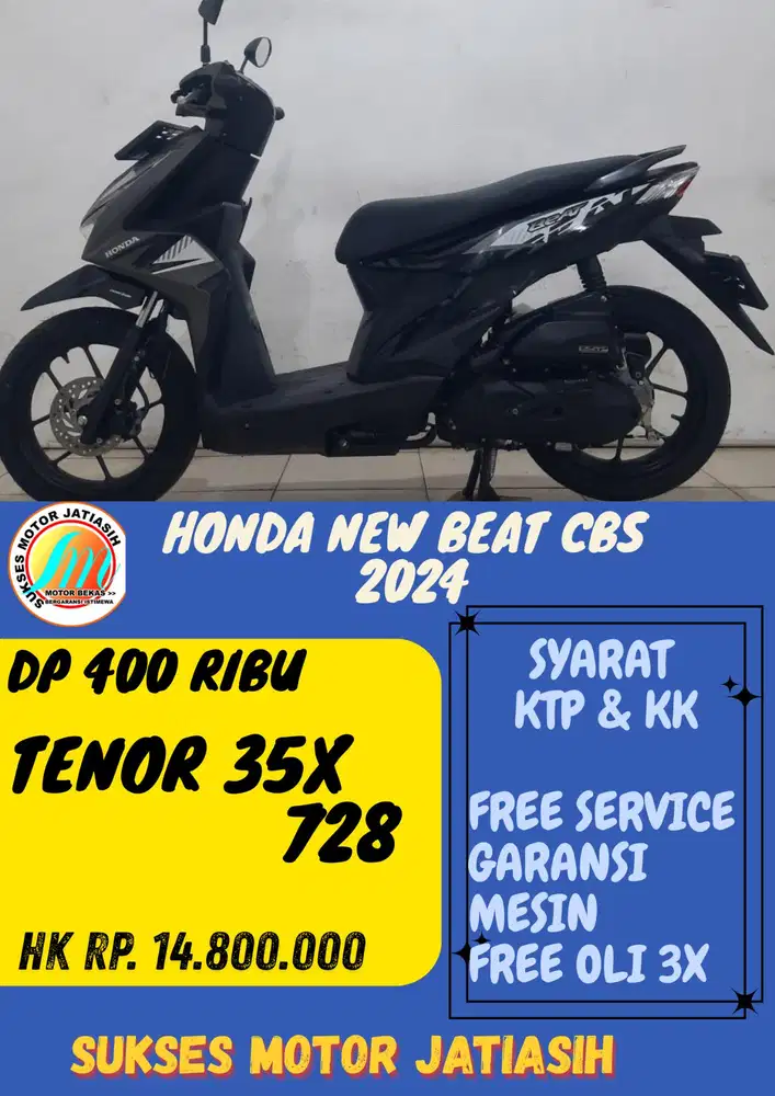 DP MURAH NEW BEAT CBS 2024 DP 400 RIBU BISA CASH/KREDIT MENGGUNAKAN CC