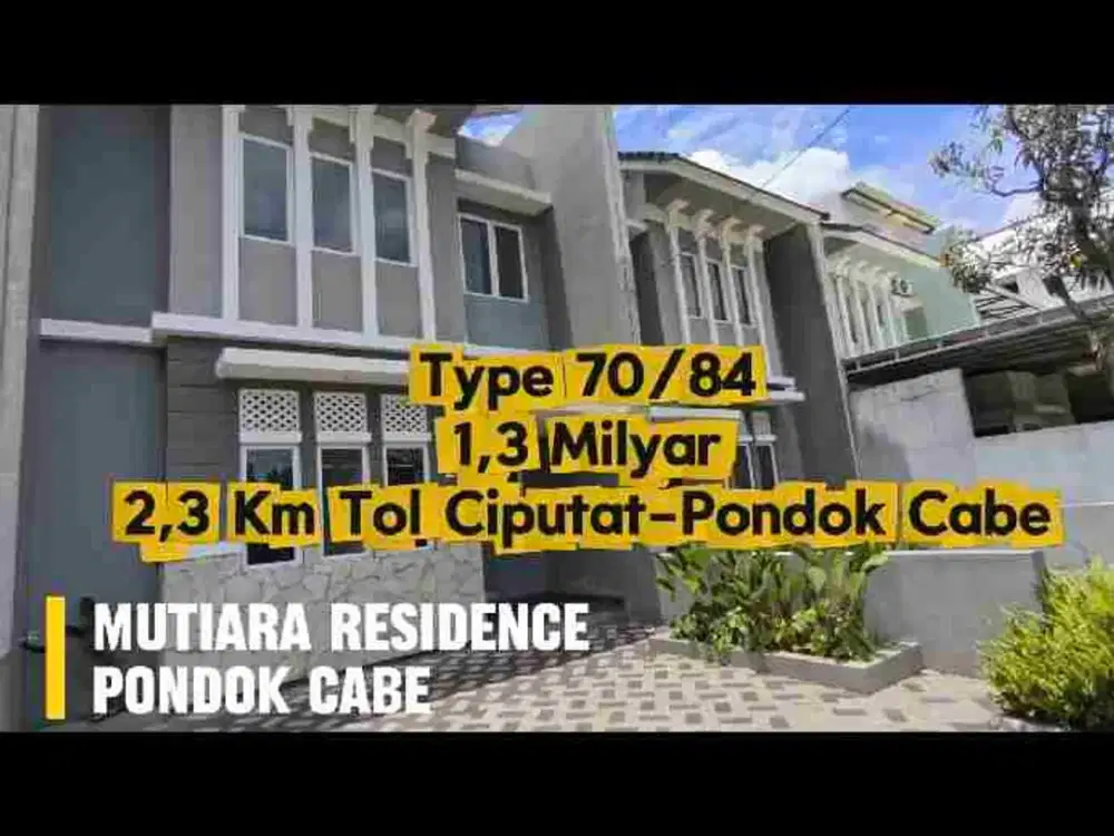 rumah SIAP HUNI FREE BEA2 2 Km Tol Pondok Cabe ciputat