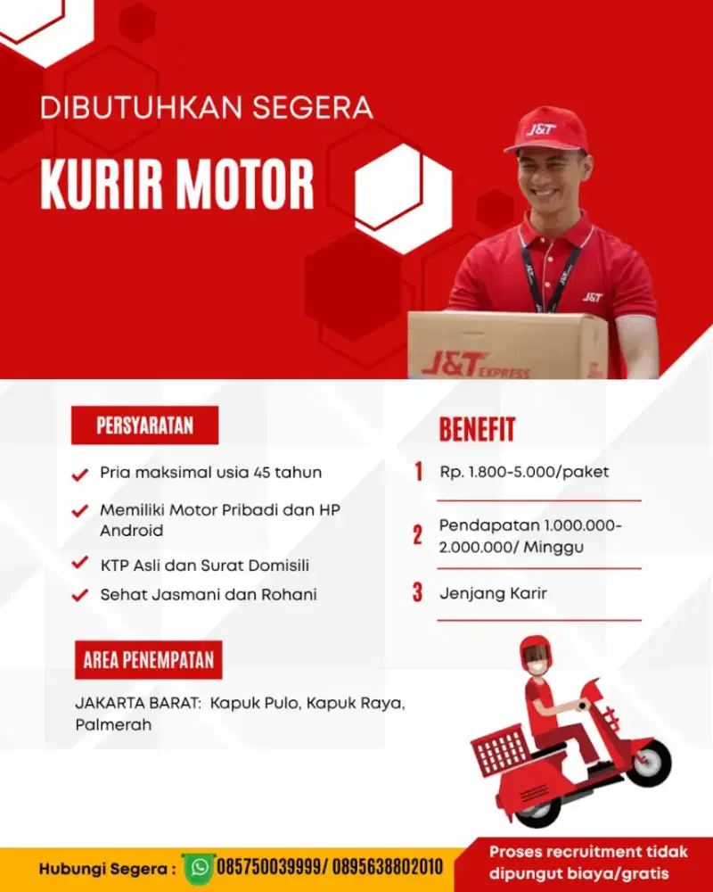 KURIR MOTOR AREA JAKARTA BARAT