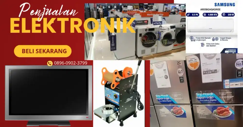 Elektronik kulkas, mesin cuci, ac led tv