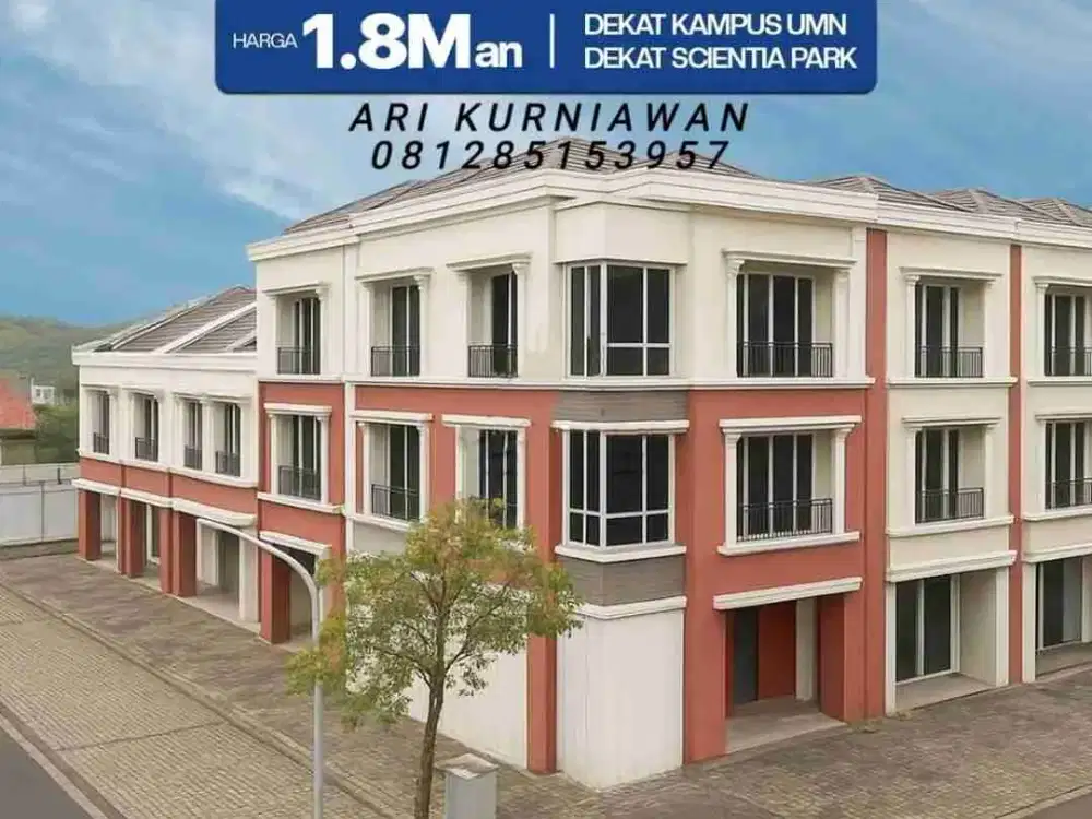 ruko edison by summarecon free ppn dan siap huni only 1,8milyar saja