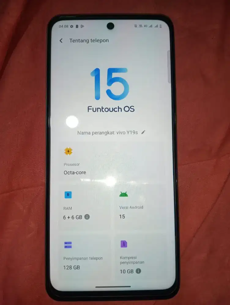 Vivo y19s ram 6+6/128