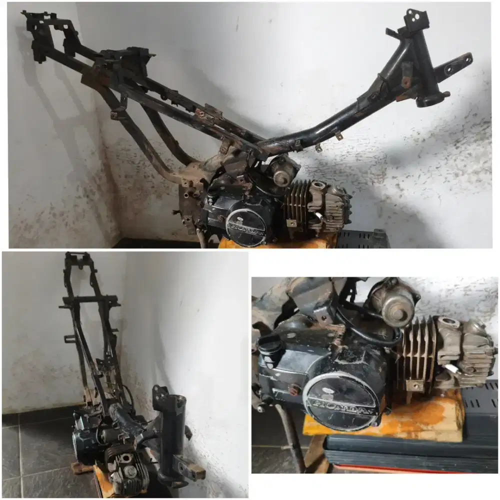 Rangka dan Mesin Supra Fit Lama 2004