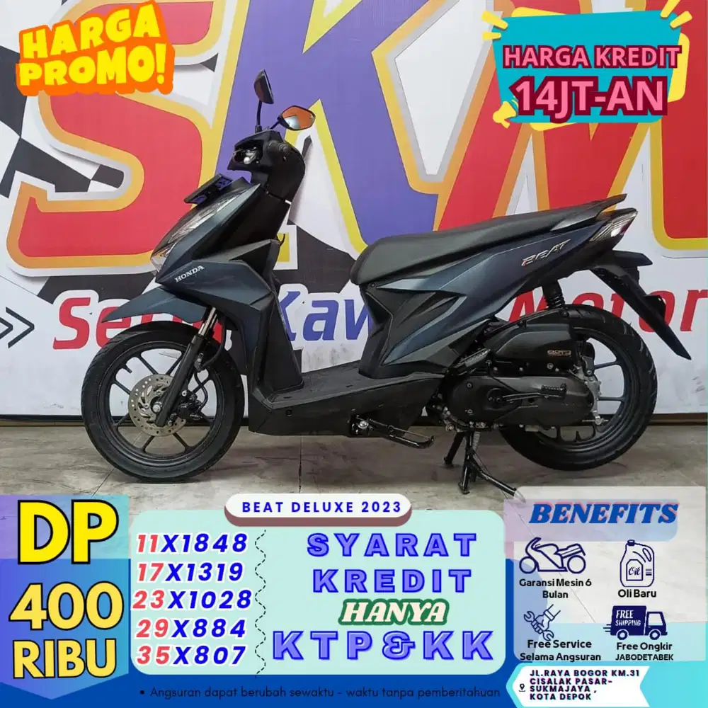 ( beat  2023 DP:400  proses 1 hari bawa pulang motor cash credit