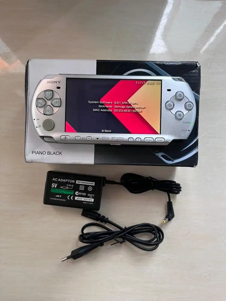 Sony Psp 3000 / Psp Slim 3000 Mystic Silver Original Fullgame Japan