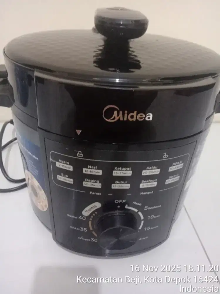 DI JUAL PRESTO RICE COOKER MEREK MIDEA KONDISI 97% MASIH BAGUS