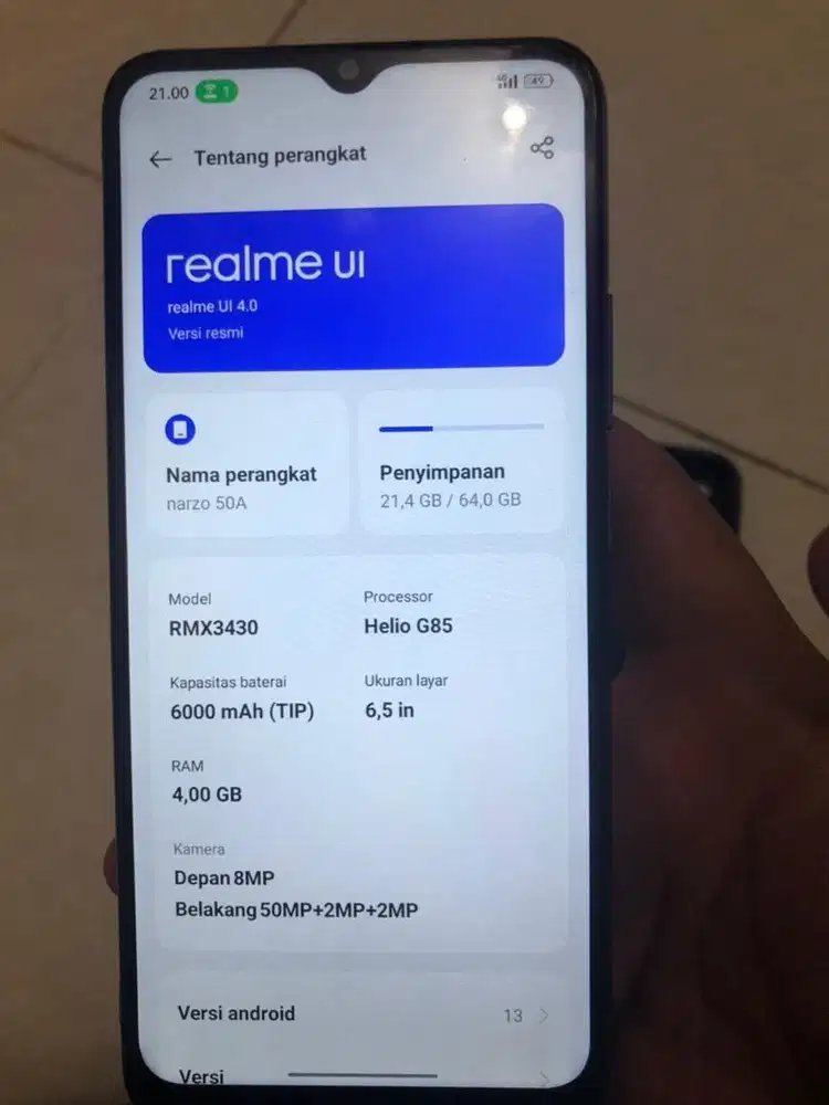 Realme Narzo 50A 4/64GB Second
