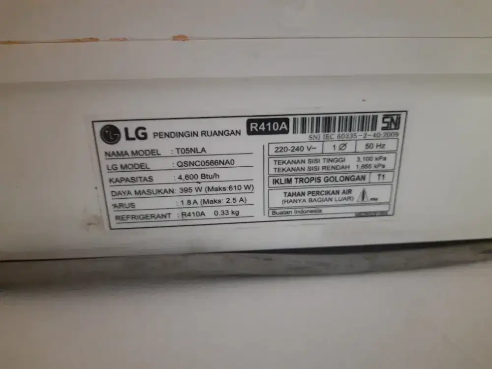 Ac LG 1 pk R410A
