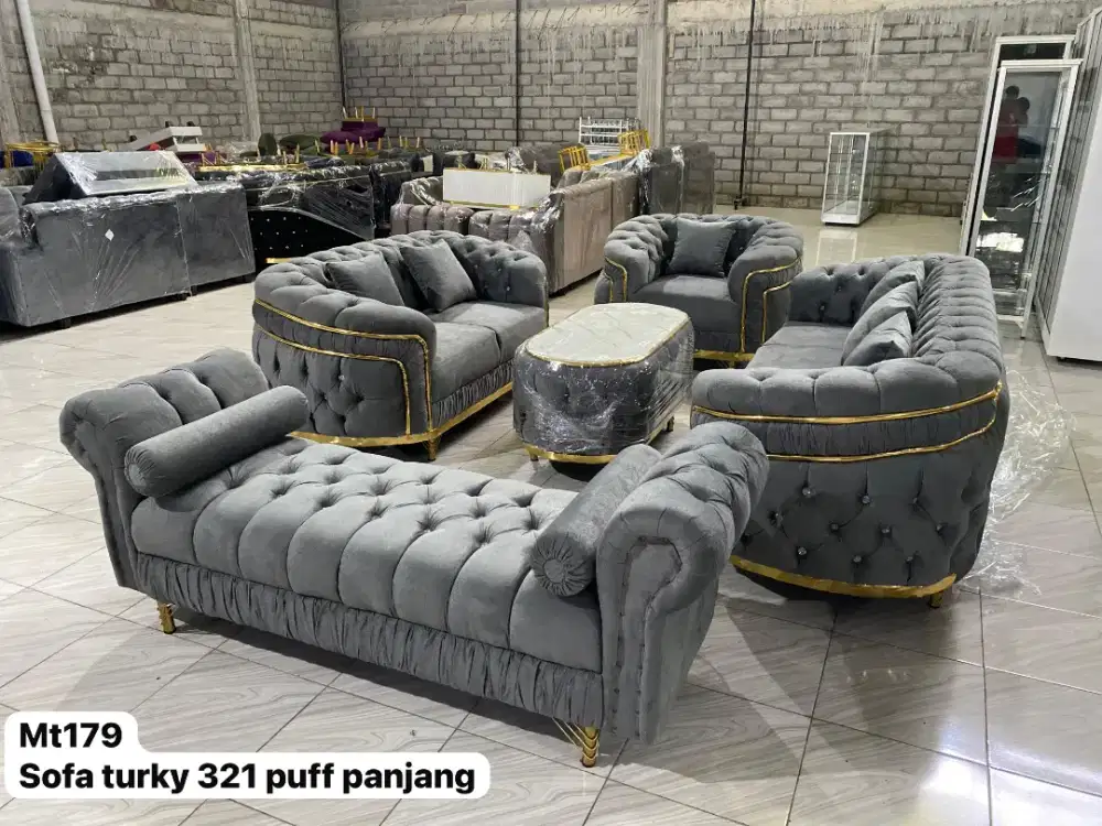 Sofa Turky 321 + Meja +  Puff Perahu