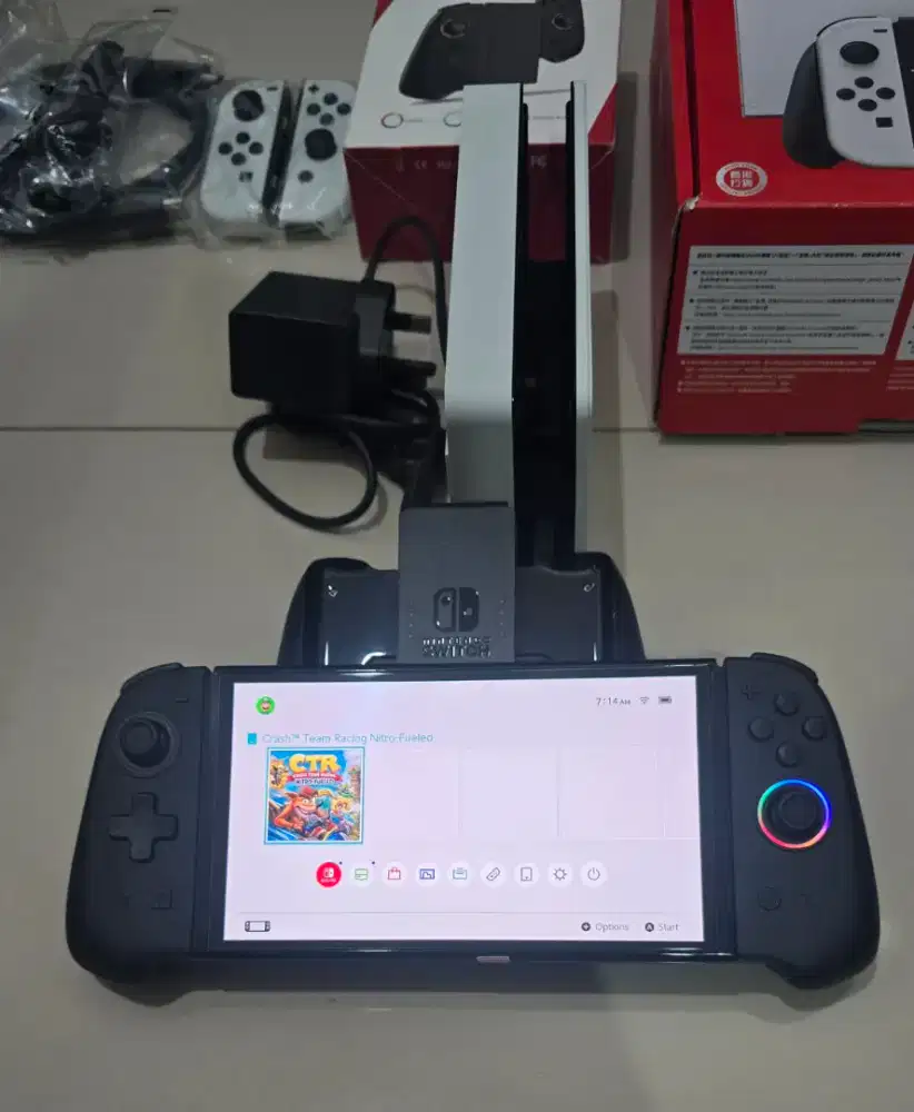 Nintendo Switch OLED Fullset + Bonus Stick Tambahan - MASIH GARANSI!