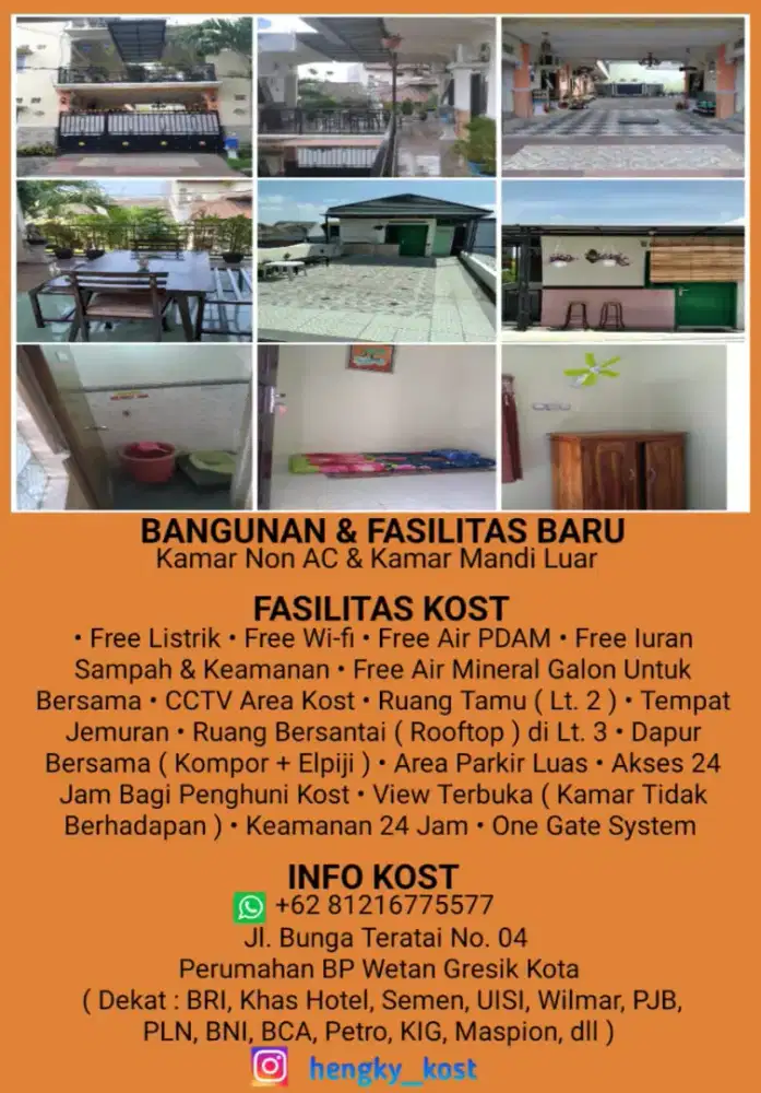 Kost Hemat di tengah kota dalam Perumahan BP Wetan