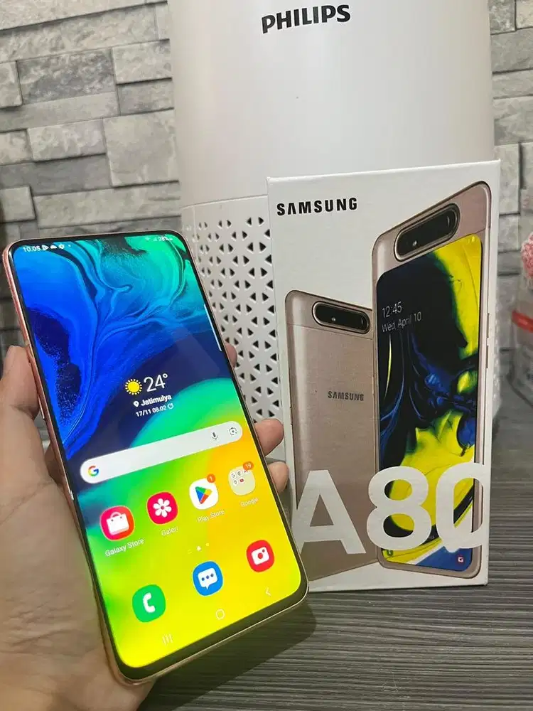 Samsung Galaxy A80 Ex resmi pink Warna langka fullset 8/128
