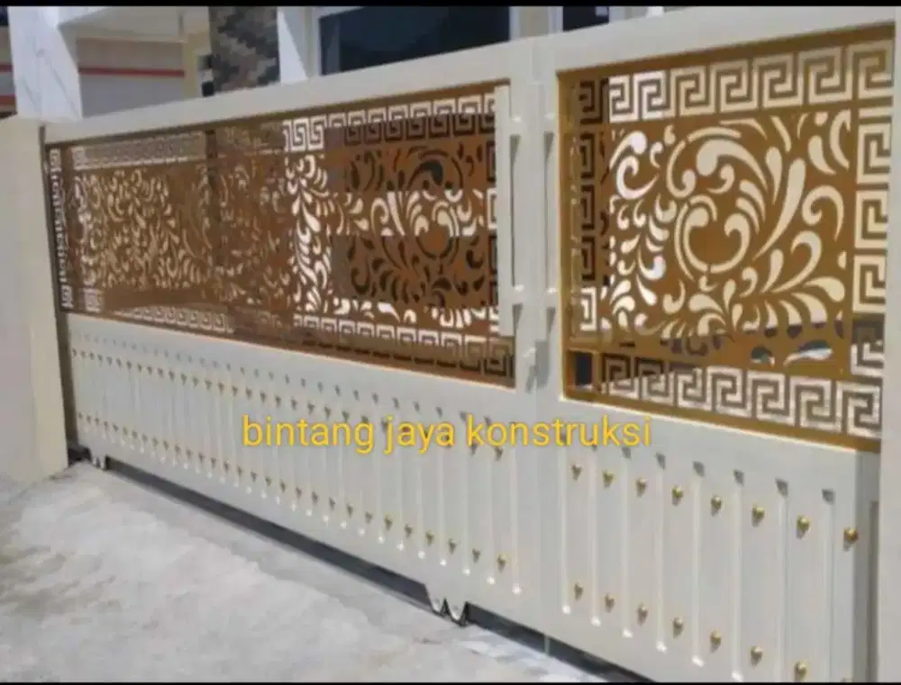 Pintu pagar laser cutting murah