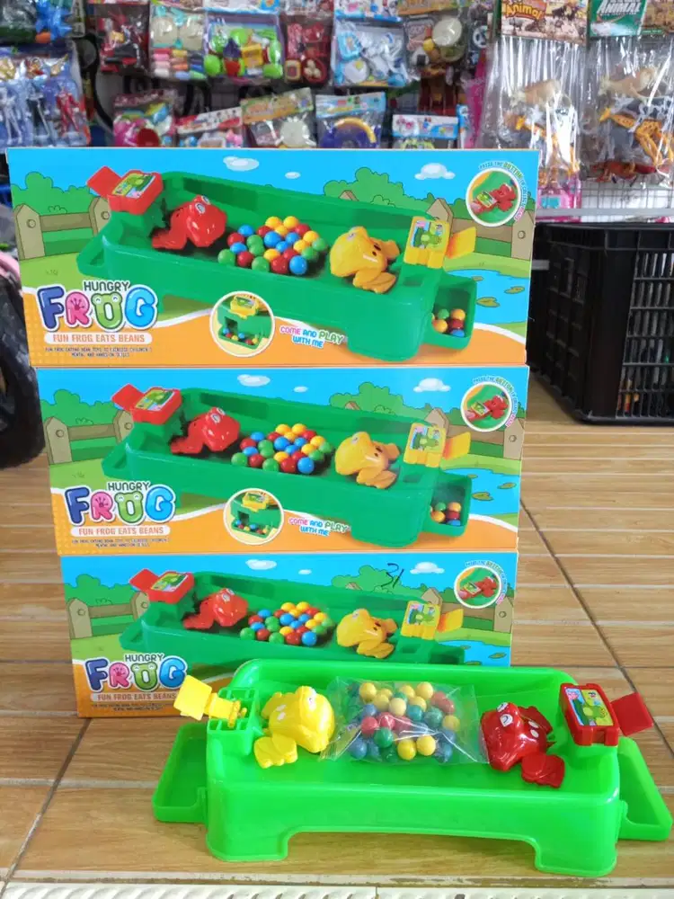 mainan anak hungry frog kodok