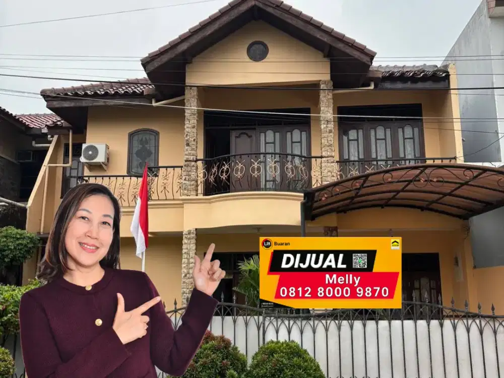 Rumah 2 Lantai Strategis Semi Furnished di Komplek Duren Sawit Jakarta