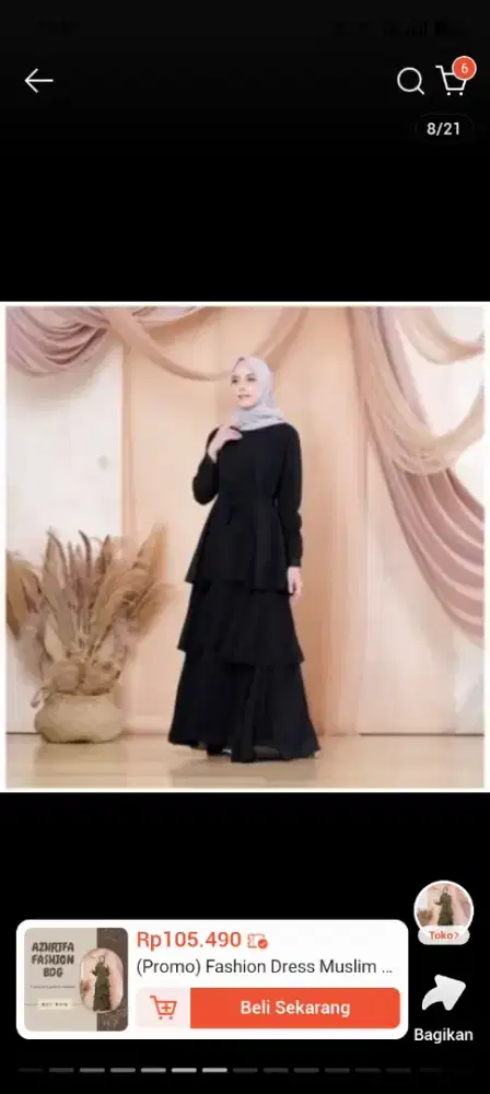 Baju gamis warna hitam