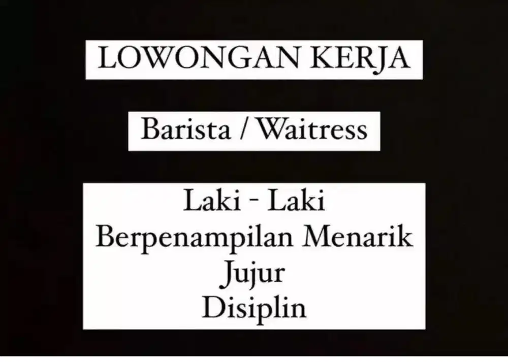 Lowongan Kerja Warkop