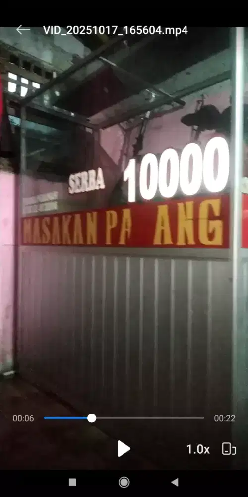 ETALASE KACA warung nasi