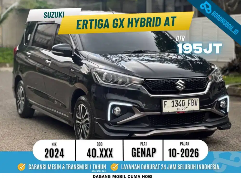 Suzuki Ertiga GX Hybrid AT Hitam 2024/2023 Low Km Almaz