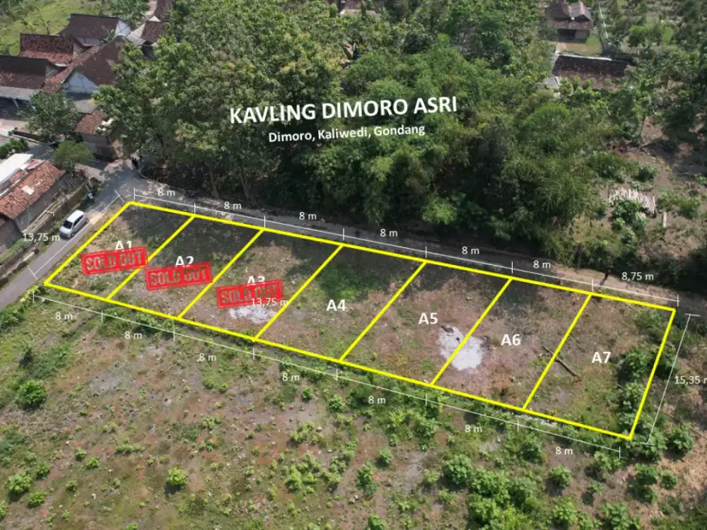 Tanah dekat SDN 2 Kaliwedi Gondang