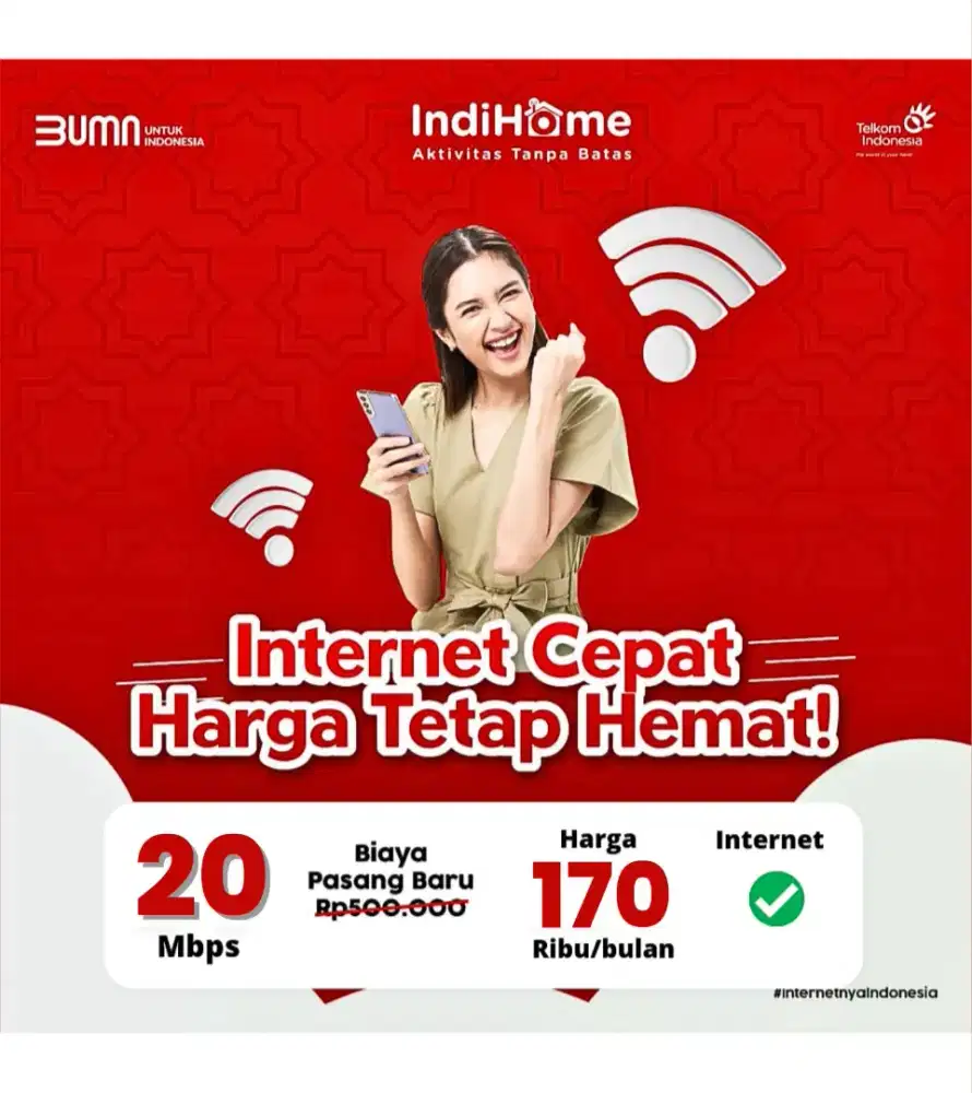 INTERNET WIFI - INDIHOME- EZNET- INDIBIZ- MODEM- PROMO - MURAH- RUMAH