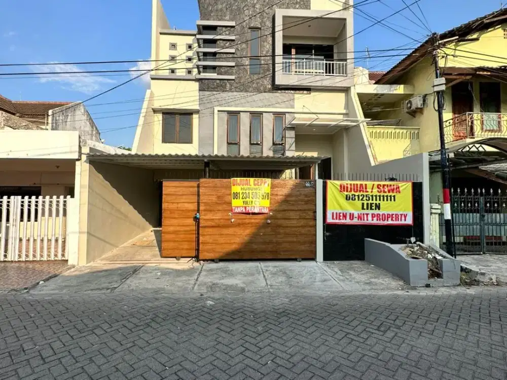 DISEWAKAN RUMAH SATELIT INDAHJ 3 LANTAI FULL FURNISHED LOKASI STRATEGIS MURAH POLLL