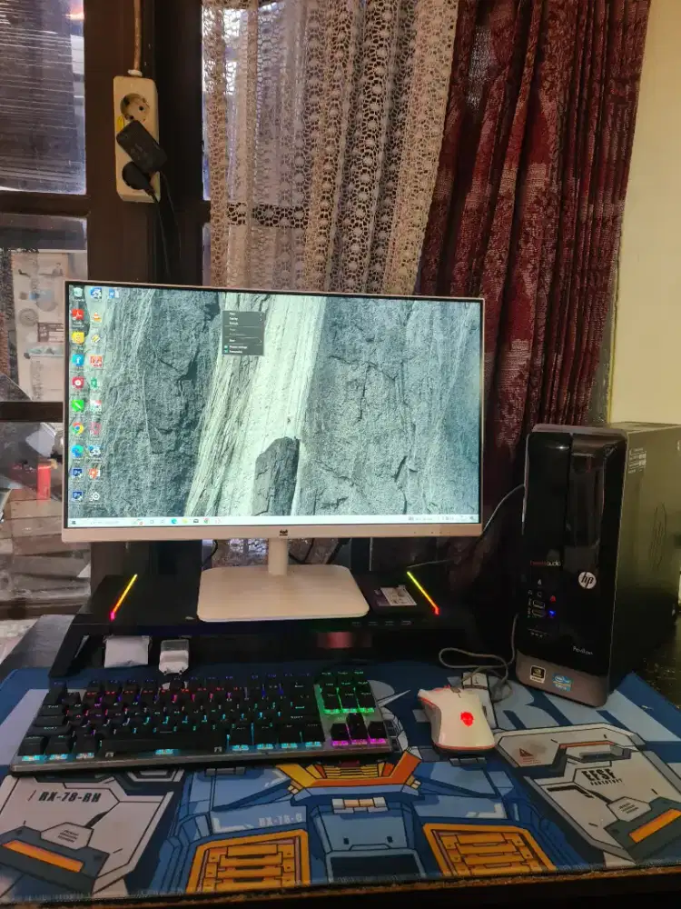 PC SET BUILD UP HP MONITOR VIEWSONIC 24 INCH FRAMELESS 100HZ