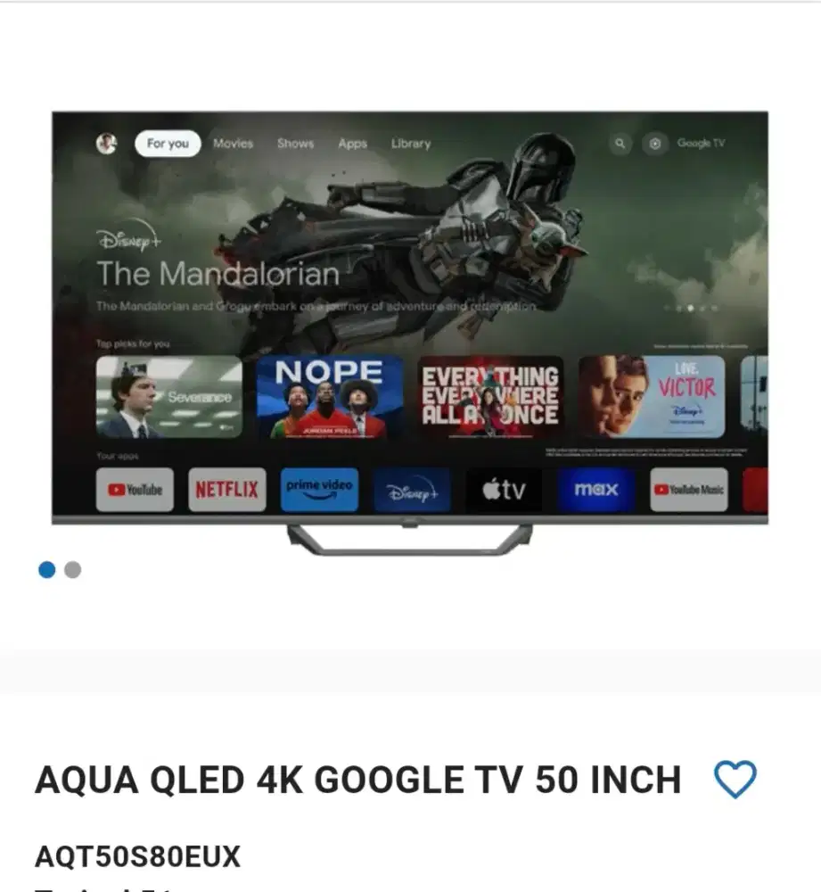 AQUA QLED GOOGLE TV 50 INCH