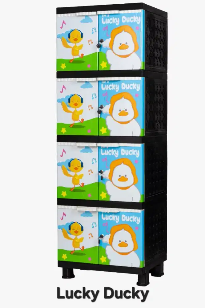 Lemari plastik motif kartun