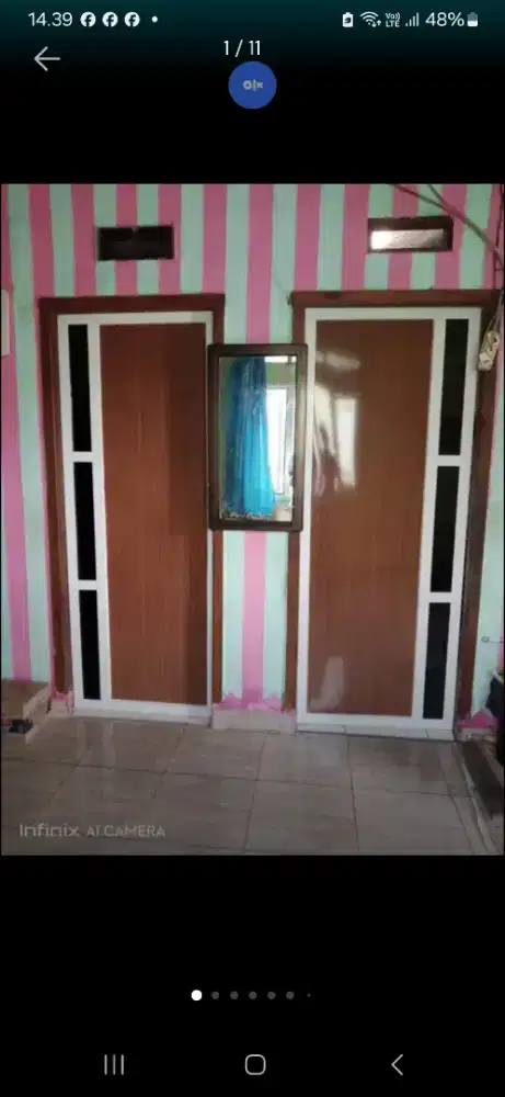 Jual kusen pintu satu dan pintu dua dari bahan aluminium dan kayu