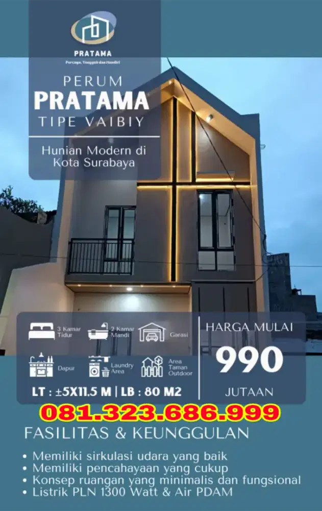 Rumah BARU Lebak Bulak Rungkut Granting dkt Medokan Mulyosari Sutorejo