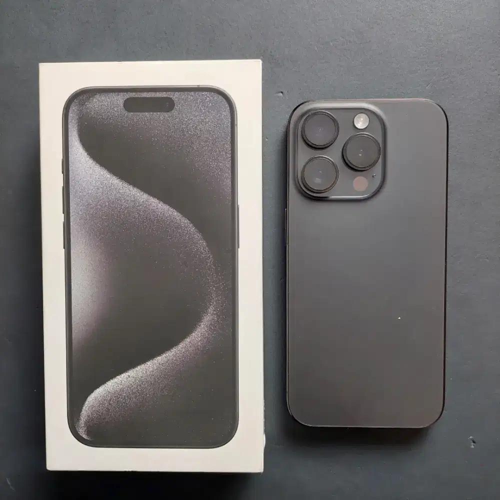 IPHONE 15 PRO 256GB BLACK TITANIUM EX GARANSI RESMI