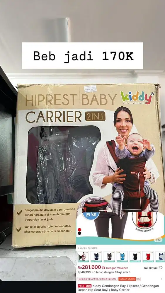 Hiprest Baby Carrier 2in1 Kiddy