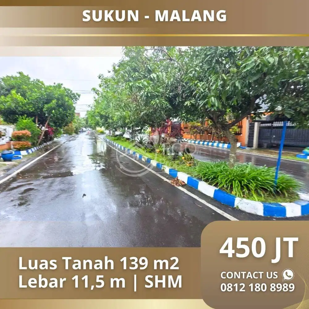 Rumah Tua Hitung Tanah Area Sukun Pondok Indah Kota Malang