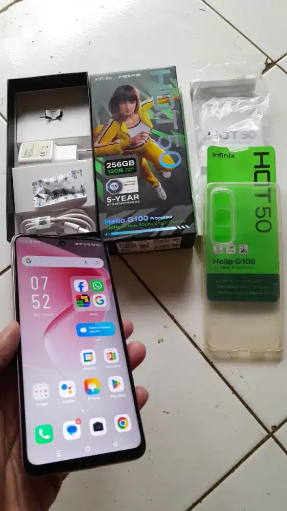Infinix hot 50 6+6/256 mulus full set