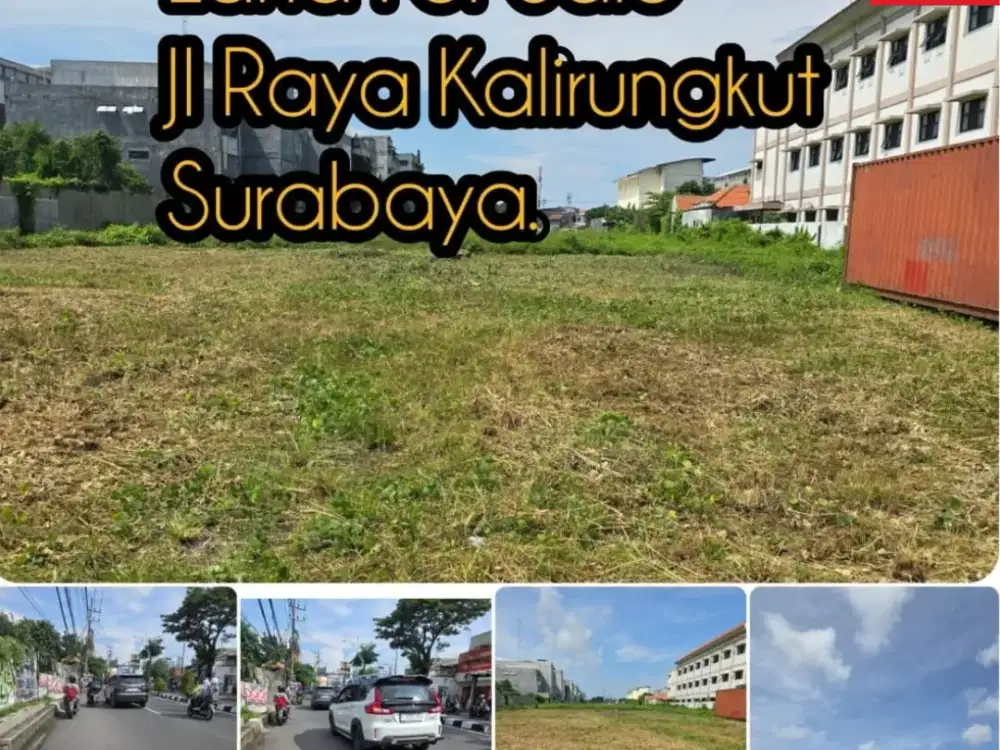 Dijual Tanah 6800m2 Lokasi di Jalan Raya Kali Rungkut Surabaya