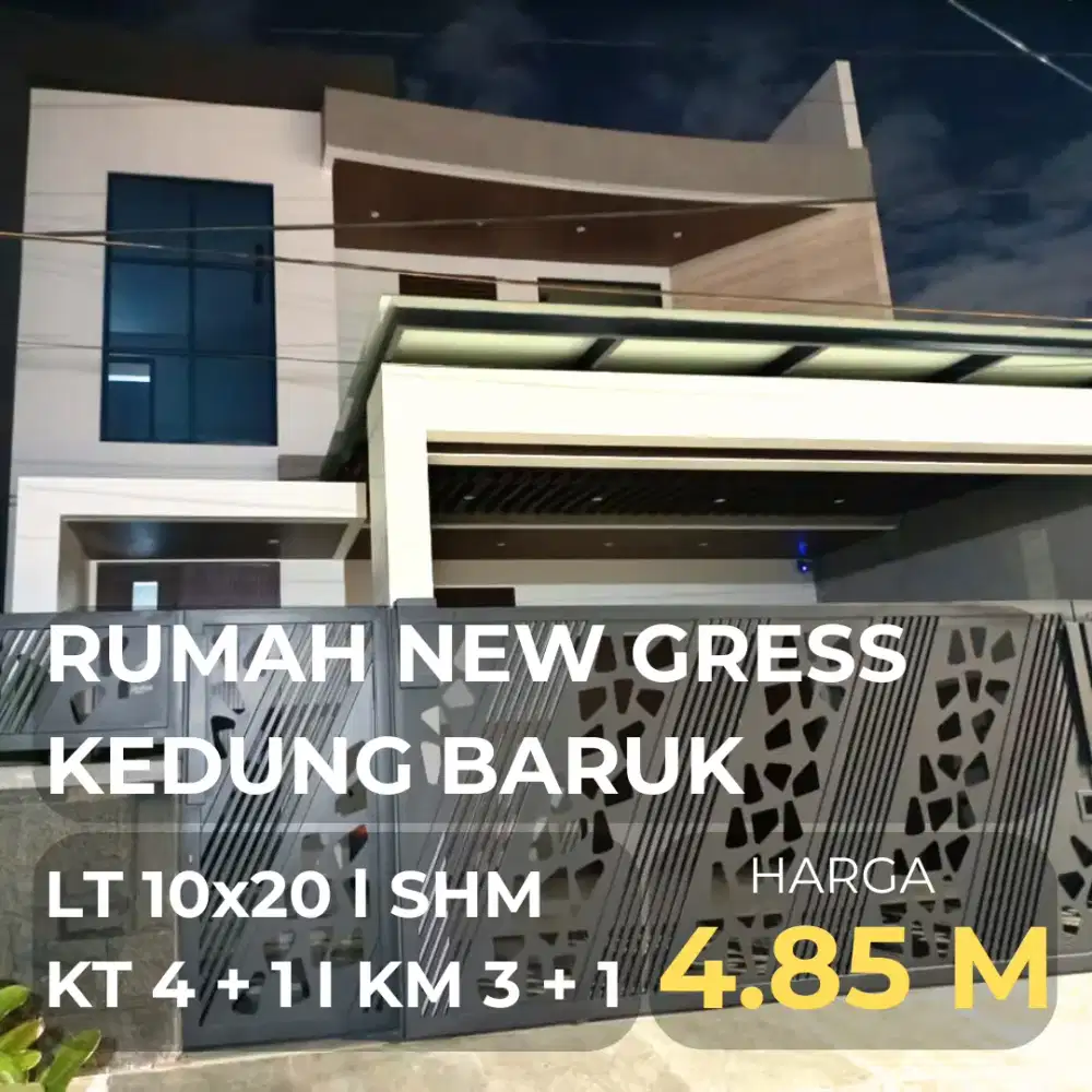 DIJUAL RUMAH NEW GRESS DI KEDUNG BARUK SURABAYA
SHM