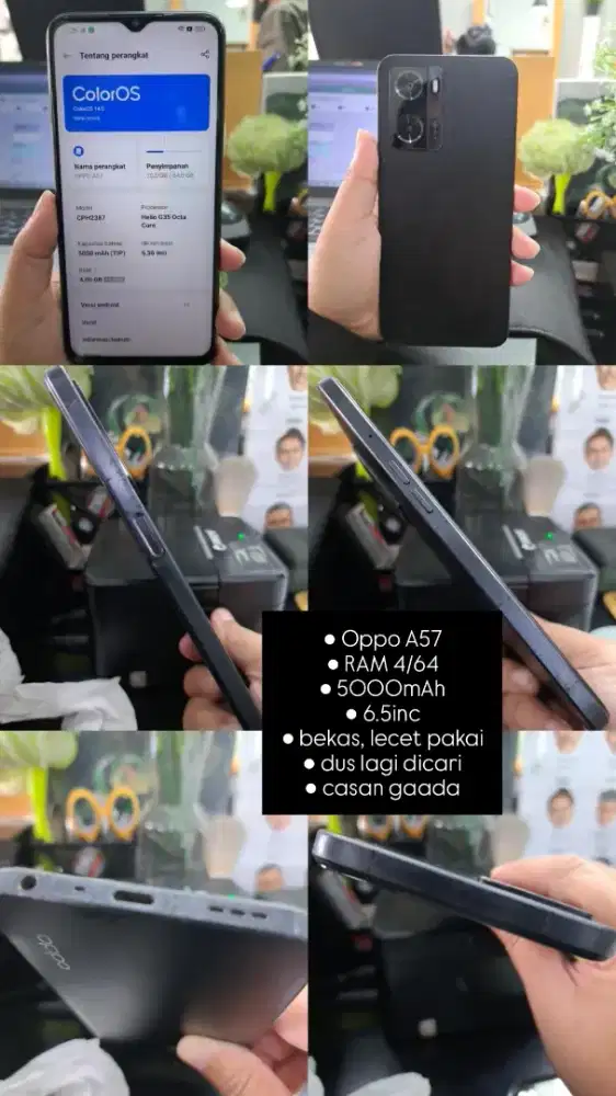 oppo a57 bekas, lecet pakai