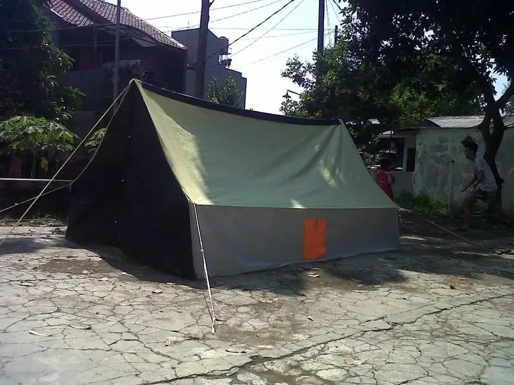 Tenda pramuka murah untuk kemah anak sekolah . Ready stok Palembang