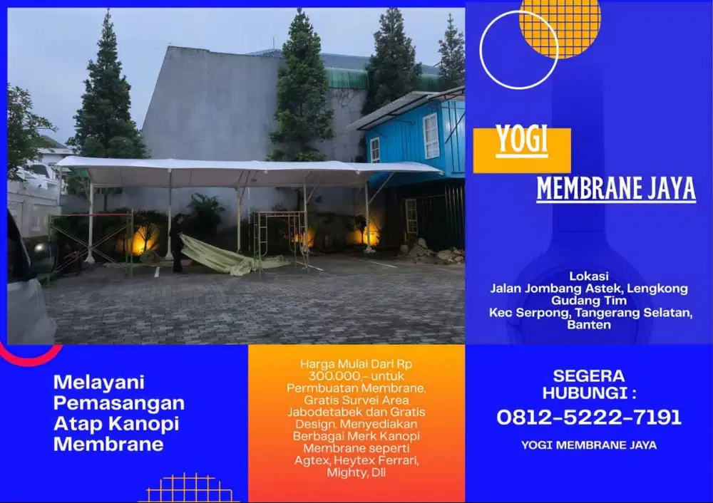 atap kanopi membrane berkualitas Pal Merah jakarta barat