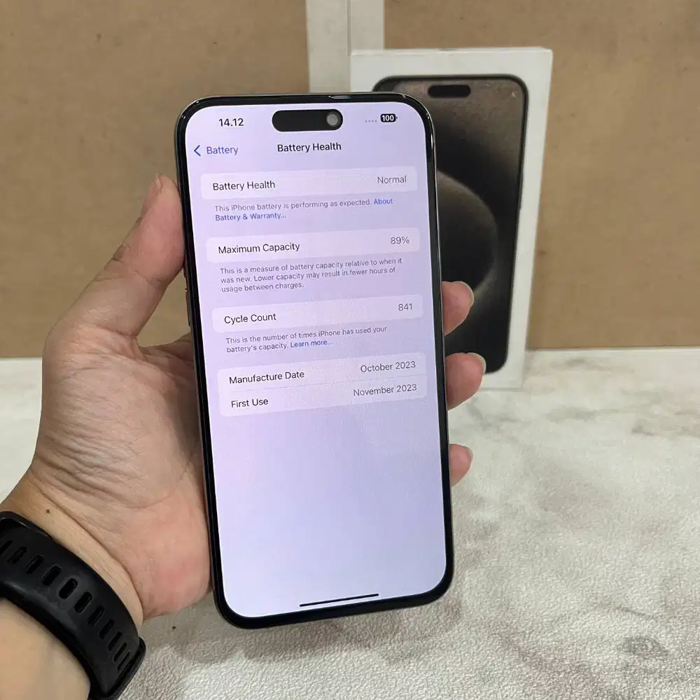 iPhone 15 Pro Max 256GB Natural Titanium Fullset resmi