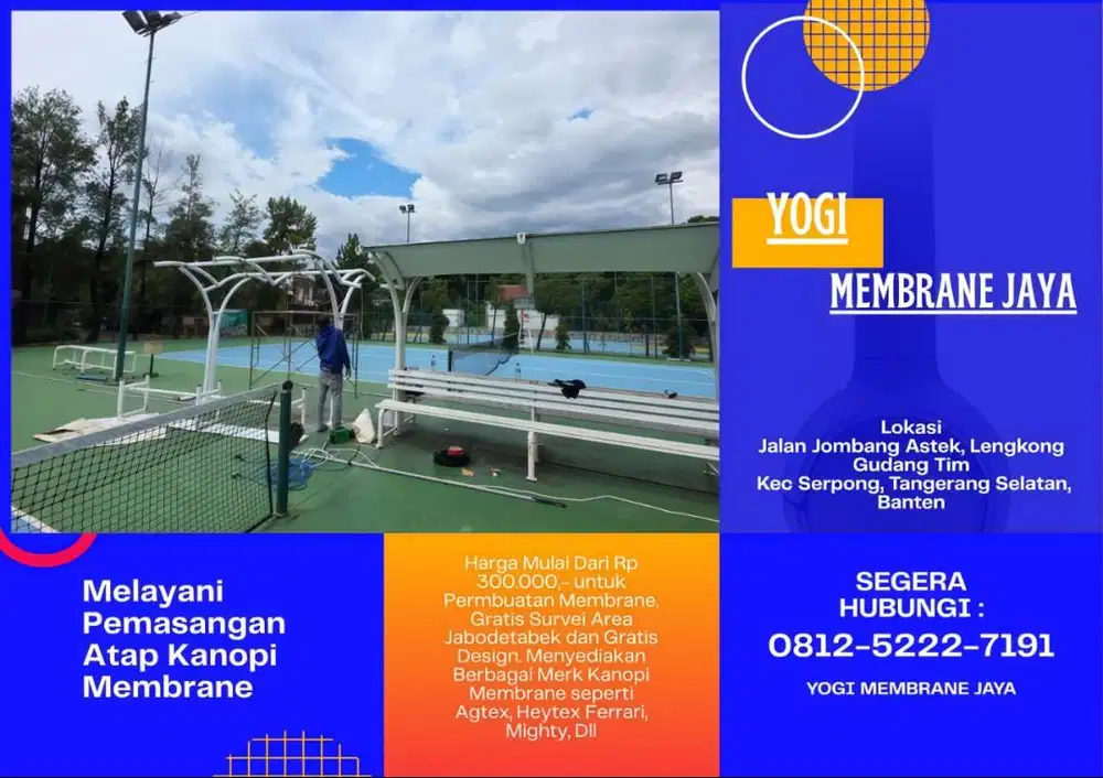 melayani pemasangan atap kanopi membrane Gambir Jakarta Pusat