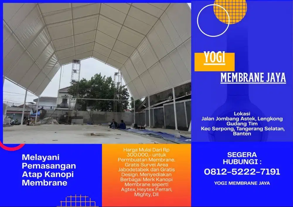 diskon kanopi membrane yogi jaya Menteng Jakarta Pusat
