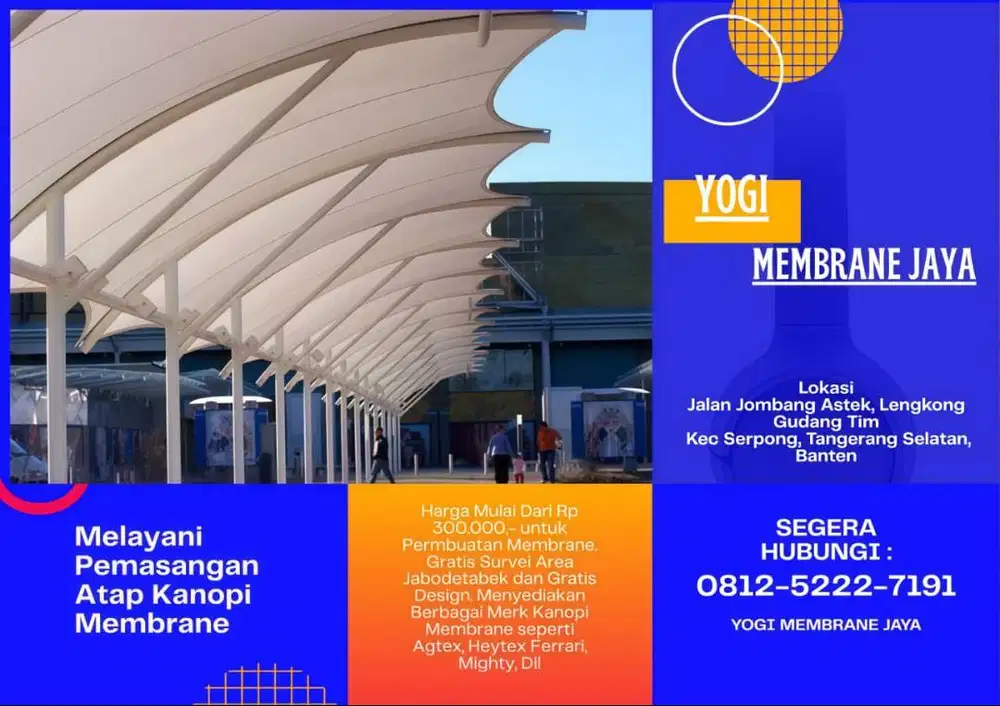 lagi murah atap kanopi membrane Senen Jakarta Pusat