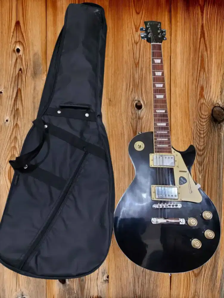 Gitar elektrik model gibson lespaul pabrikan free softcase