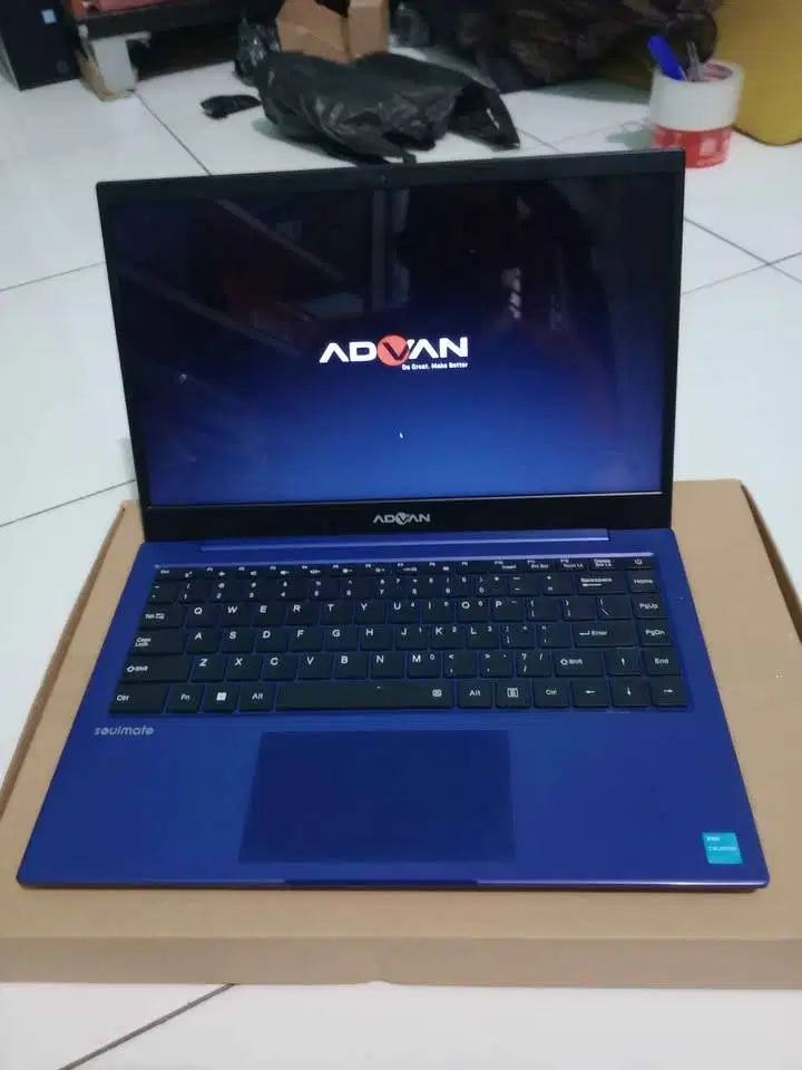 Laptop advan 1405 intel n4020 ram 4gb ssd 128gb layar 14 inch biru mul