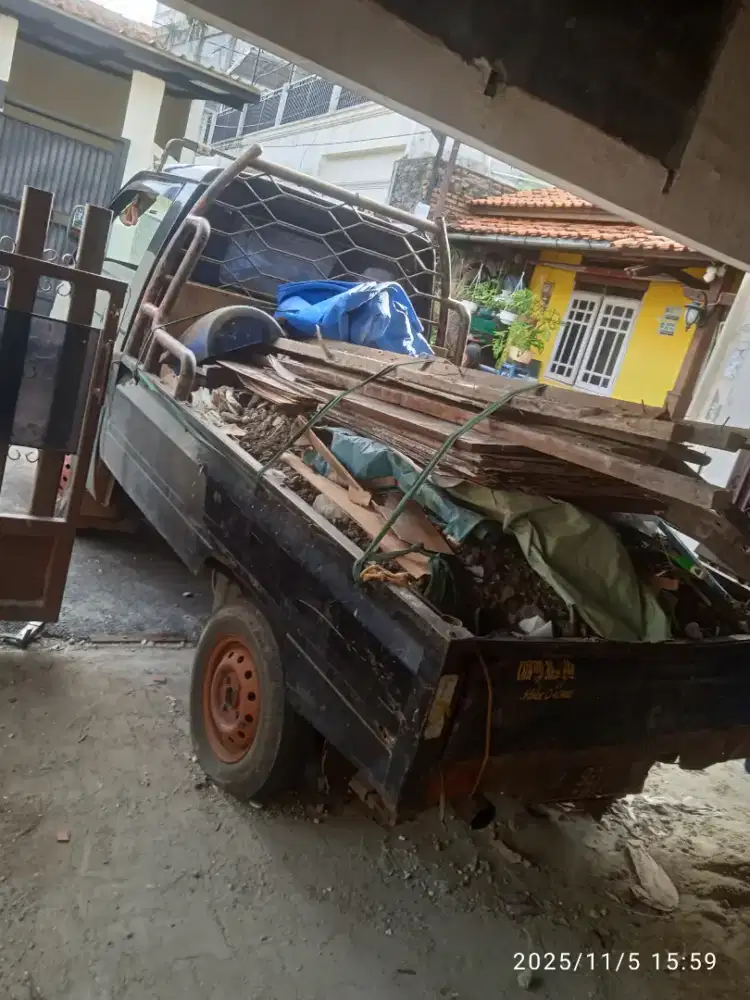 Buang puing,sampah dll